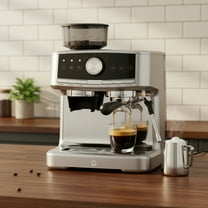 Garvee 20 Bar Espresso Machines with Grinder and Milk Frother Steam Wand for Home/Office, Silver