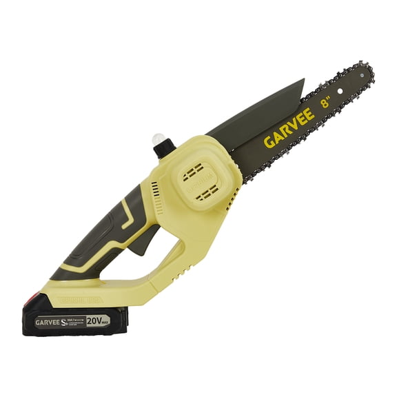 Garvee 20V MAX Brushless Mini Chainsaw, 8-Inch Cordless Electric Pruning Saw, Battery Powered for Tree Trimming, Limb Cutting, and Home Garden Use