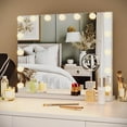 thumbnail image 1 of Garvee 23" x 18" Vanity Mirror with Lights, 15 Dimmable LED Bulbs, 3 Color Modes, 3X Magnification, USB Charging, Touch Control Makeup Mirror, Tabletop or Wall-Mounted, 1 of 8