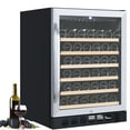 thumbnail image 1 of Garvee Wine Cooler Refrigerator, Freestanding with French Glass Door, for 46 Bottles, Black, 1 of 8