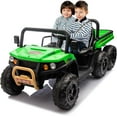 thumbnail image 1 of Garvee 24V 2-Seater Ride-On Dump Truck for Kids - 4WD Electric UTV with Remote Control, Dump Bed, 6 Wheels, Music & Headlights - Perfect Christmas & Birthday Gift (Green), 1 of 8