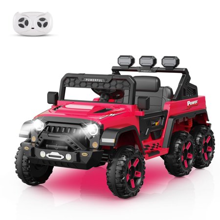 Garvee 24V 4WD Ride on Car Rose Red