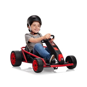 Garvee 24V Kids Electric Riding Go Kart, Dual 300W Motors, 9Ah Battery, 8MPH High-Speed, Red