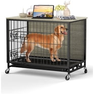 Picture Idea: Uforic 38 Inch Heavy Duty Dog Crate With Wheels For