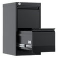 thumbnail image 1 of Garvee 28.7" Metal Storage Cabinet, 2 Drawer File Cabinet with Lock for Home Office, Black, 1 of 8