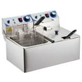 thumbnail image 1 of Garvee  2800W Commercial Electric Deep Fryers, 20 L, 2-Baskets, Silver, 1 of 7