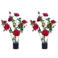 thumbnail image 1 of Garvee 2PCS Artificial Peony Flower Trees, Faux Peony Plant In Pot, Artificial Peony Flowering Tree with Green Leaves for Living Room Office Home Outdoor Indoor Decor, 1 of 6