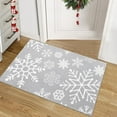 thumbnail image 1 of Garvee 2x3 Snow Striped Printed Area Rugs Christmas Decorations Indoor Carpet, Washable Soft Rug Non Slip Floor Mat for Entrance Hallway Home Decor, Gray, 1 of 7