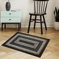 thumbnail image 1 of Garvee 2x4 Small Entryway Rug Braided Printed Doormat Washable Boho Door Mat Farmhouse Rustic Geometric Rug for Laundry Kitchen, Black, 1 of 6