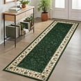 thumbnail image 1 of Garvee 2x6 Modern Bordered Runner Rugs Floral Print Rug, Ultra-Soft Low Pile Non Slip Carpet Washable Stain Resistant Rug for Hallway Kitchen Laundry Bedroom, Green, 1 of 8