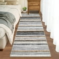 thumbnail image 1 of Garvee 2x6 Modern Striped Runner Rug Machine Washable Rug for Living Room, Non-Slip Soft Low Pile Indoor Rugs Stain-Resistant Carpet for Hallway Bedroom Home Decor, Gray, 1 of 8