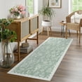 thumbnail image 1 of Garvee 2x6 Modern Floral Runner Rugs Hallway Rug, Washable Botanical Printed Rug Low Pile Non-Slip Foldable Indoor Rug Carpet for Entryway Laundry Room Bedroom, Light Green, 1 of 9
