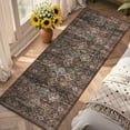thumbnail image 1 of Garvee 2x6ft Vintage Floral Runner Rug, Washable Rug Boho Distressed Carpet Non-Slip Throw Rug for Hallway Bedroom Home Office, Red, 1 of 8