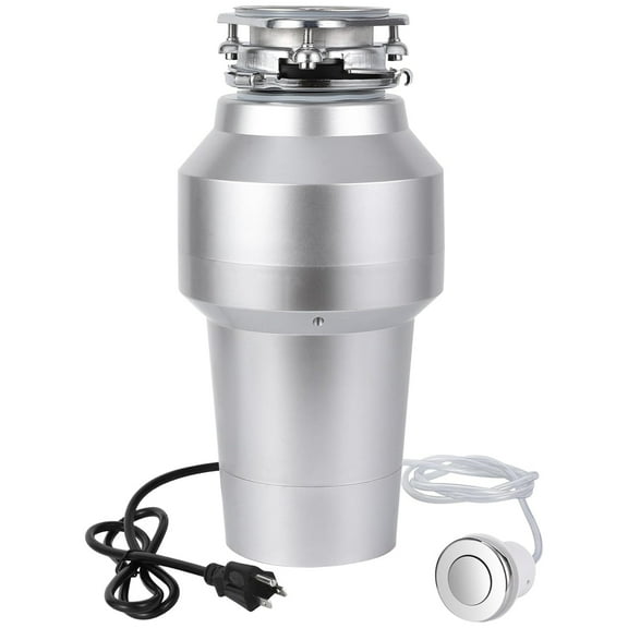 Garvee 3/4 HP Garbage Disposal, 4200 RPM Sink Garbage Disposal with Air Switch for Kitchen, Silver