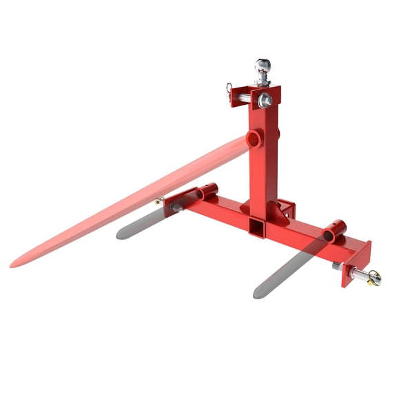 Garvee 3-Point Quick Hitch Cat 1 Trailer Hitch with 2 Inch Receiver and 1-7/8 Inch Ball Drawbar, Heavy Duty 3000 lb Towing Attachment for Farm Tractors Red
