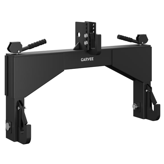Garvee 3-Point Quick Hitch for Category 2 Tractors with Bushing, 2" Receivers & 5-Level Adjustable Bolt, 4000 lbs, Black