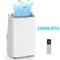 thumbnail image 1 of Garvee 14000 BTU Portable Air Conditioner with Remote & Window Kit, Cools Rooms up to 750 Sq.ft, White, 1 of 8