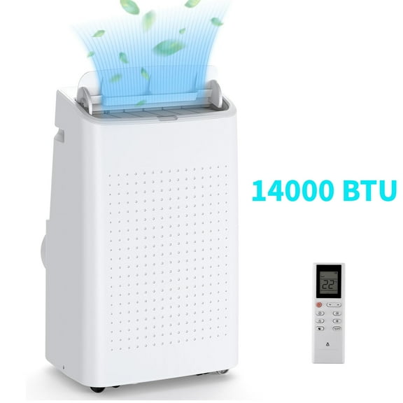 Garvee 14000 BTU Portable Air Conditioner with Remote & Window Kit, Cools Rooms up to 750 Sq.ft, White