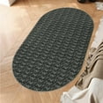 thumbnail image 1 of Garvee 3'x5' Oval Area Rug Modern Braided Print Rug Machine Washable Bedroom Rug Non Slip Non Shedding Accent Rug for Entryway, Black, 1 of 7