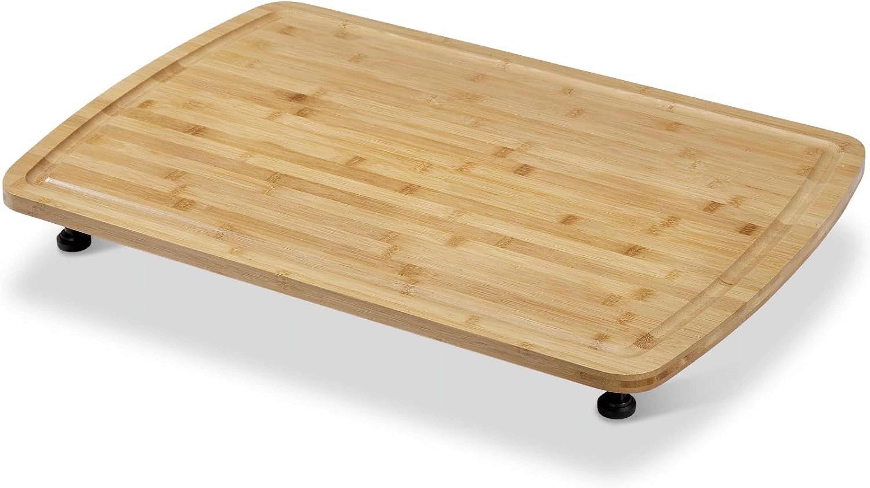 Garvee 30" x 20" Noodle Board Stove Cover with Removable Legs, Countertop Bamboo Cutting Board, Wood Stove Top Covers for Electric Stove Gas Burners RV, Stovetop Cover