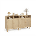 thumbnail image 1 of Garvee 31.4"W Buffet Cabinet with Storage, Storage Cabinet with 2 Rattan Decor Doors, Shelf, 2Pack, 1 of 11