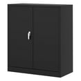 thumbnail image 1 of Garvee 35.4" Metal Cabinet, Utility Tool Storage Cabinet with Lock and Adjustable Shelves for Office, Garage, Shop, Black, 1 of 8