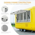 thumbnail image 1 of Garvee 36" x 24" Aluminum Alloy Concession Window for Food Trucks – 4 Sliding Screen Windows, Protective Awning, Drag Hook, and 85-Degree Opening for Mobile Catering and Concession Trailers, 1 of 7