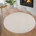 thumbnail image 1 of Garvee 3x3 feet Round Rug Modern Solid Area Rug Indoor Non-Slip Low Pile Throw Carpet for Bedroom Living Room, Beige, 1 of 4