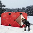 thumbnail image 1 of Garvee 4-6 Person Insulated Ice Fishing Tent Pop Up Portable 68 Sq Ft with PVC Windows, 1 of 5