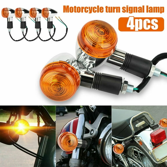 Garvee 4 Pcs Motorcycle Led Turn Signal Light 12v 10w Sealed Waterproof Shockproof Brake Lamp