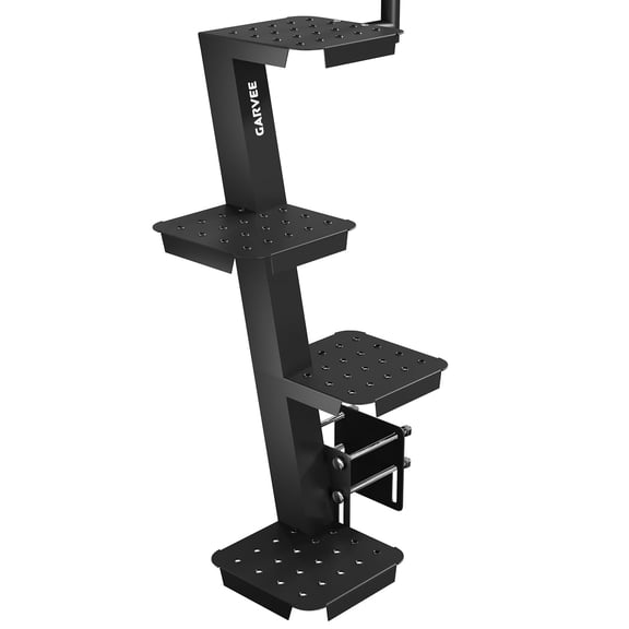 Garvee 4-Step Boat Steps for Trailer with Handle, Non-Slip Universal Boat Trailer Steps - Side Mount
