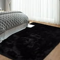 thumbnail image 1 of Garvee 4' x 6' Soft Fluffy Area Rug Shag Fuzzy Rug Non-Skid Furry Plush Rugs for Living Room Bedroom Playroom, Black, 1 of 7