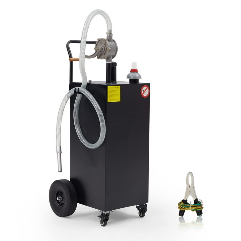 Garvee 40 Gallon Gasoline Container with Wheels &amp; Manual Pump for 