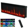 thumbnail image 1 of Garvee 42" Electric Fireplace Heater with Remote Control and 12 Color Flames, Wall Mounted/Recessed, 750W/1500W, Black, 1 of 8