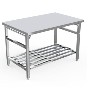 Garvee 48x30 Inches NSF Stainless Steel Table, Foldable Commercial Prep Table for Outdoor, Restaurants, Hotels, Workshops, Kitchens, Garages