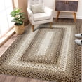 thumbnail image 1 of Garvee 4x6 Braided Pattern Rug Farmhouse Area Rug Washable Print Rug Indoor Throw Floor Carpet Soft Foldable Thin Rug for Dining Room Office, Taupe, 1 of 6