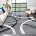 thumbnail image 1 of Garvee 4x6 Modern Geometric Area Rug for Living Room, Machine Washable Rug Non Slip Low Pile Rug Stain Resistant Indoor Carpet for Kitchen Laundry Bedroom, Gray, 1 of 8