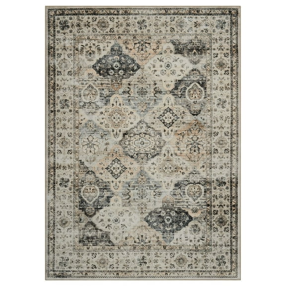 Garvee 5'X7'Garvee Indoor Plush Pearl Velvet Rug with Heavy Texture and Washable Foldable Backing – Soft, Durable Printed Carpet for Home Comfort