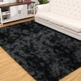 thumbnail image 1 of Garvee 5 by 8 Shag Rug for Living Room Bedroom Fluffy Shaggy Area Rug Home Decor Rug Carpets, Black Gray, 1 of 5