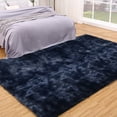 thumbnail image 1 of Garvee 5' x 8' Shag Area Rug Modern Plush and Thick Fluffy Rug Non-Slip Carpet Fuzzy Shaggy Rug for Bedroom, Navy Blue, 1 of 8