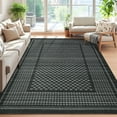 thumbnail image 1 of Garvee 5'x7' Checkered Area Rugs Modern Geometric Carpet, Soft Low Pile Accent Rug Washable Rug with Non-Slip Backing for Living Room Bedroom Office, Black, 1 of 8