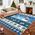 thumbnail image 1 of Garvee 5'x7' Christmas Area Rug Xmas Snowman Print Carpet with Non-Slip Backing, Washable Rug Decorative Soft Indoor Carpet for Living Room Bedroom Home Office, Blue, 1 of 8