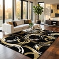 thumbnail image 1 of Garvee 5'x7' Geometric Area Rug Modern Abstract Carpet, Machine Washable Rug Non Slip Indoor Floor Mats for Living Room Bedroom Dining Room, Black, 1 of 7