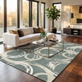 thumbnail image 1 of Garvee 5'x7' Geometric Area Rug Modern Abstract Carpet, Machine Washable Rug Non Slip Indoor Floor Mats for Living Room Bedroom Dining Room, Green, 1 of 7