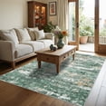 thumbnail image 1 of Garvee 5'x7' Modern Abstract Area Rug Washable Accent Carpet, Non-Slip Low Pile Indoor Mat for Living Room Bedroom Home Office, Green, 1 of 8