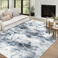 thumbnail image 1 of Garvee 5'x7' Modern Abstract Area Rugs Marble Design Accent Carpet, Distressed Print Rug Washable Rug with Non-Slip Backing Ultra-Soft Low Pile Indoor Rug for Living Room Bedroom Office, Blue, 1 of 8