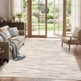 thumbnail image 1 of Garvee 5'x7' Modern Abstract Striped Area Rug Washable Rug, Soft Non Slip Low‑Pile Indoor Carpet for Living Room Bedroom Home Decor, Beige, 1 of 8