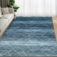 thumbnail image 1 of Garvee 5'x7' Modern Abstract Area Rugs, Machine Washable Area Rug Neutral Indoor Floor Carpet Low Pile Rugs for Living Room Bedroom Office, Blue, 1 of 9