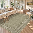 thumbnail image 1 of Garvee 5'x7' Modern Bordered Area Rug Geometric Carpet, Washable Non Slip Rug for Living Room Bedroom Home Decor, Green, 1 of 9