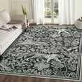 thumbnail image 1 of Garvee 5x7 Modern Abstract Print Rugs, Washable Living Room Rug Non Slip Non-Shedding Forest Tiger Floor Rugs Carpet, Soft Stain Resistant Indoor Rug for Dining Room Bedroom, Black, 1 of 9
